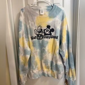 Disney World Embroidered Tie-Dye Sweater